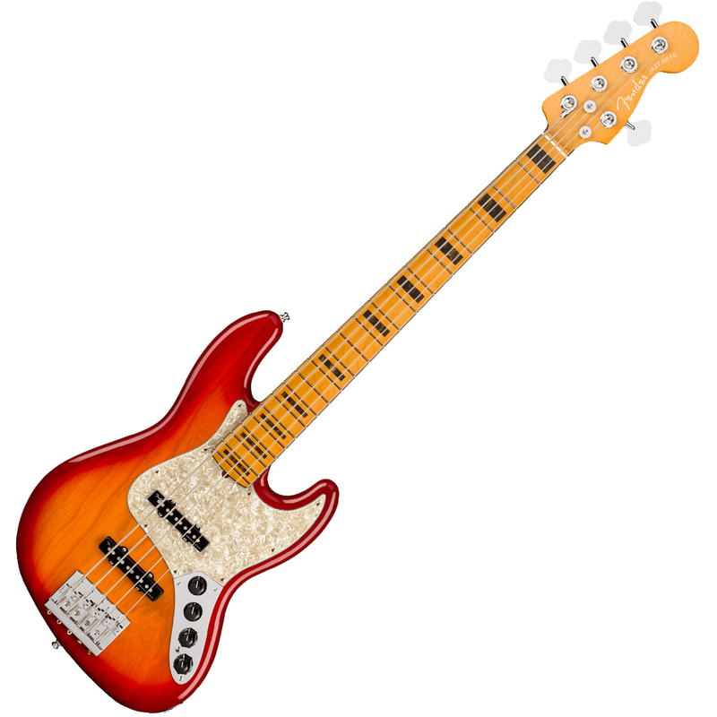 Fender American Ultra Jazz Bass V - Maple Fingerboard - Plasma Red ...